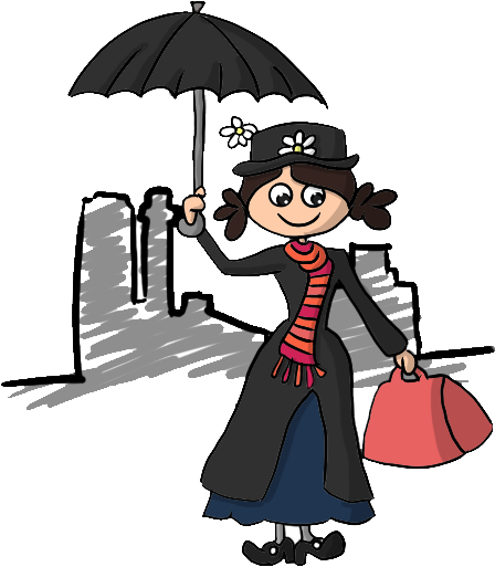 Resultado De Imagen De Mary Poppins Png - Cartoon (448x513)
