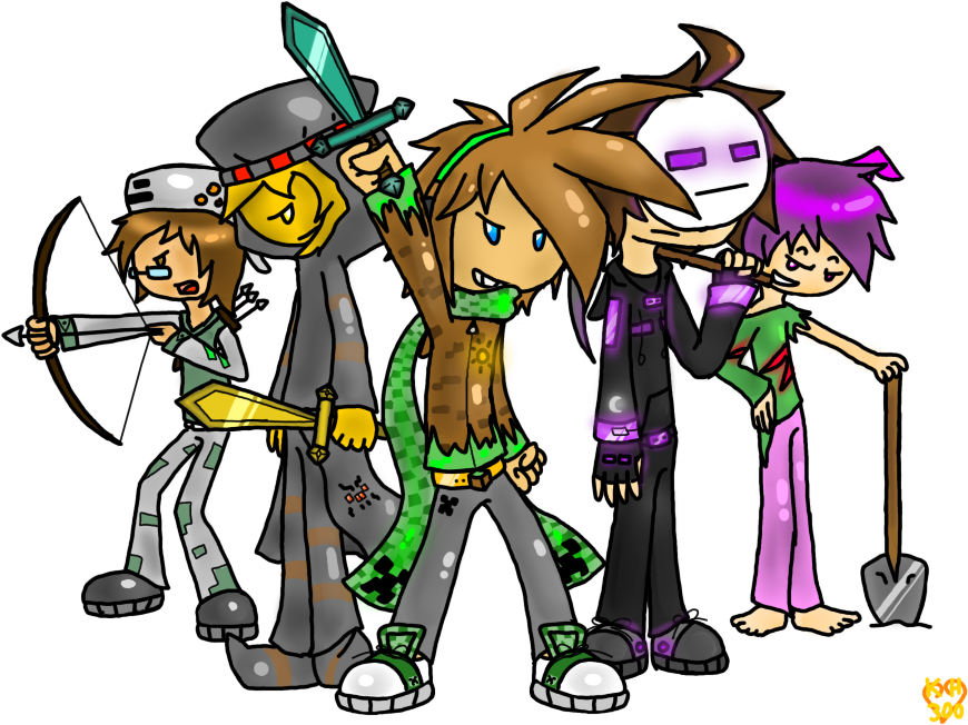 The Creepers By Voxollous - Deviantart Crystal Castle Minecraft (870x652)