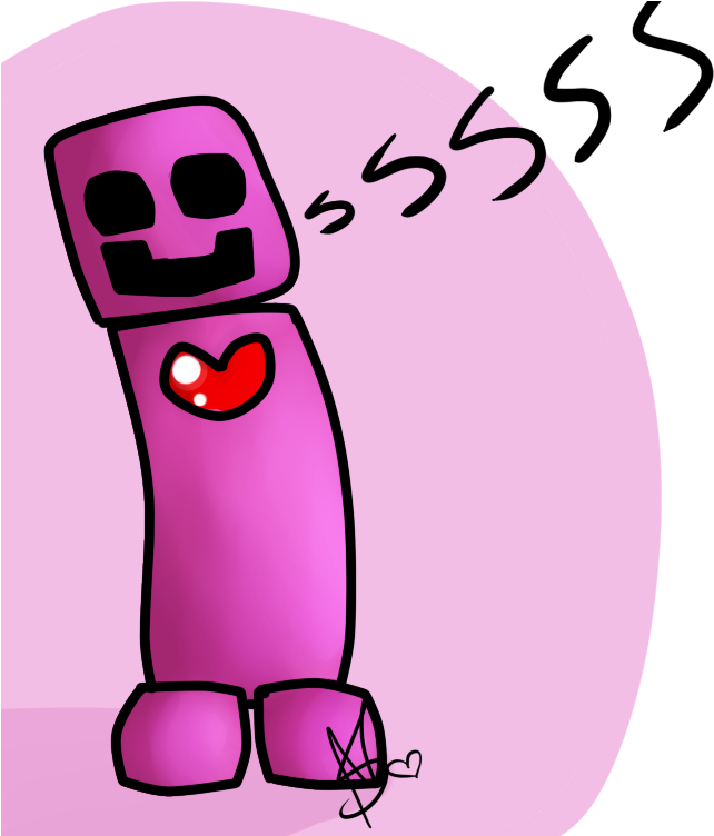 Friendly Creeper Says Hi By Warriorfoxheart - Friendly Creeper Says Hi By Warriorfoxheart (690x751)