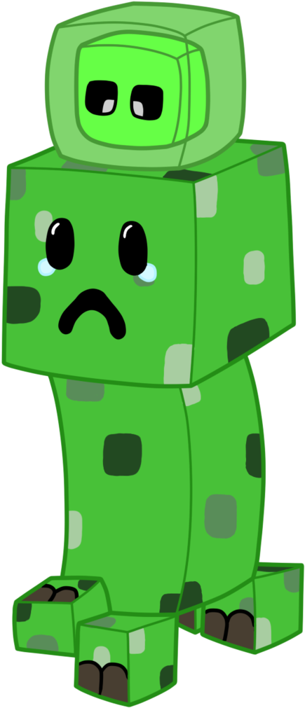 Baby Creeper And Slime By Dethsworld - Cartoon (717x1115)
