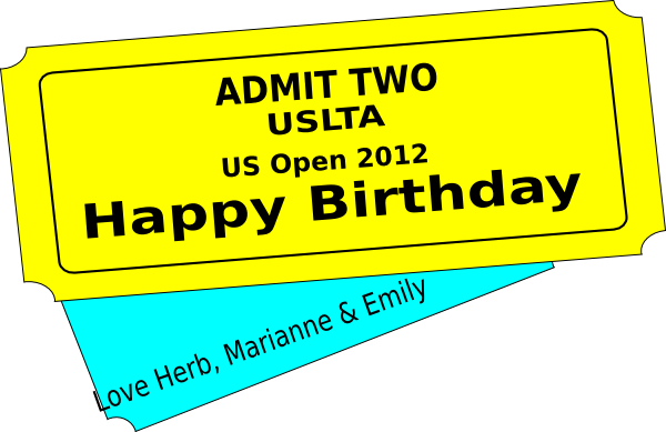 Birthday Ticket Clip Art At Clker - Sign (600x389)