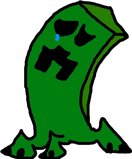 Minecraft Vetor-sad Creeper By Creeperaptor40 - Minecraft Vetor-sad Creeper By Creeperaptor40 (800x600)