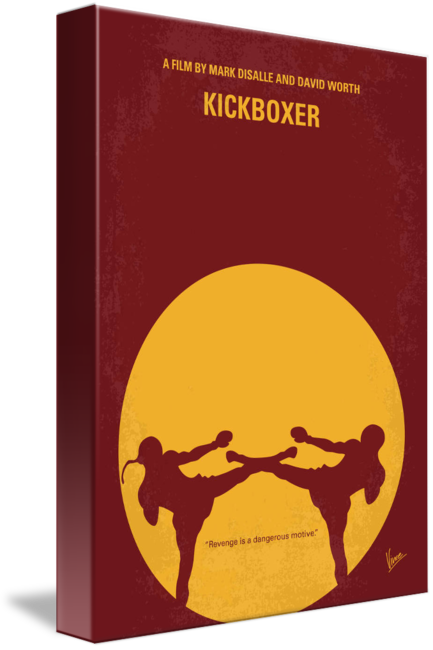 Framed Canvas Art - Kickboxer Minimal Movie Poster (433x650)