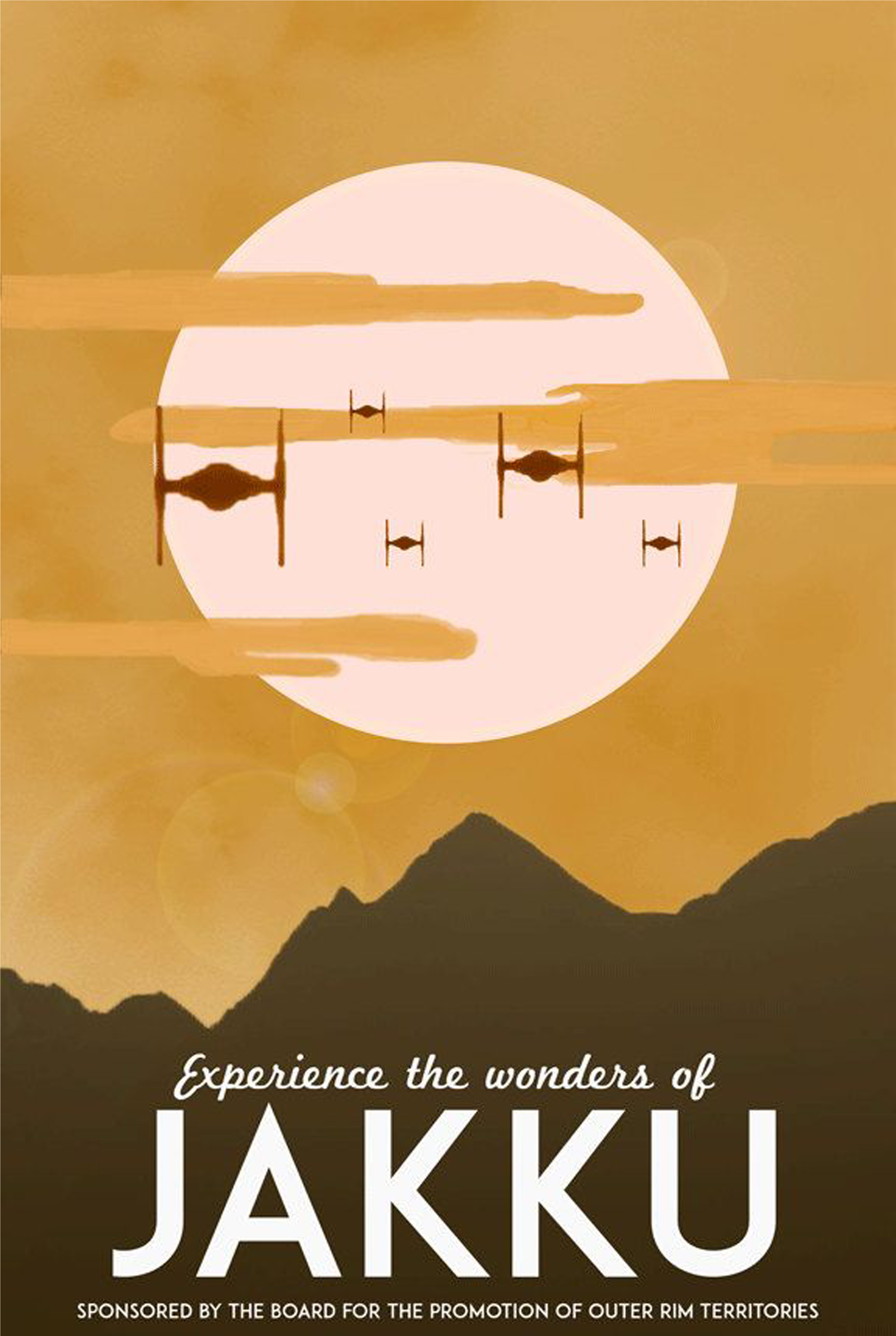 Star Wars Jakku Poster - Star Wars Vintage Travel Posters (4500x5400)
