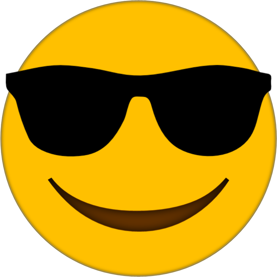 Sunglasses Emoji Png Transparent Image - Sunglasses Emoji Transparent Background (882x882)