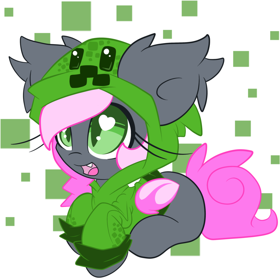 Lorehoshiko, Bat Pony, Blank Flank, Clothes, Creeparka, - Cartoon (1024x1024)