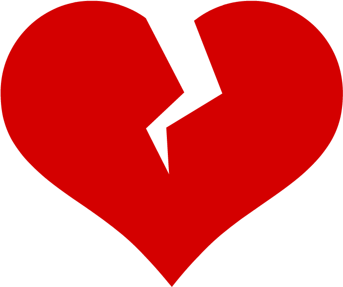 She Wanted To Watch A Tv Show While Waiting For Her - Clip Art Of A Broken Heart (728x594)