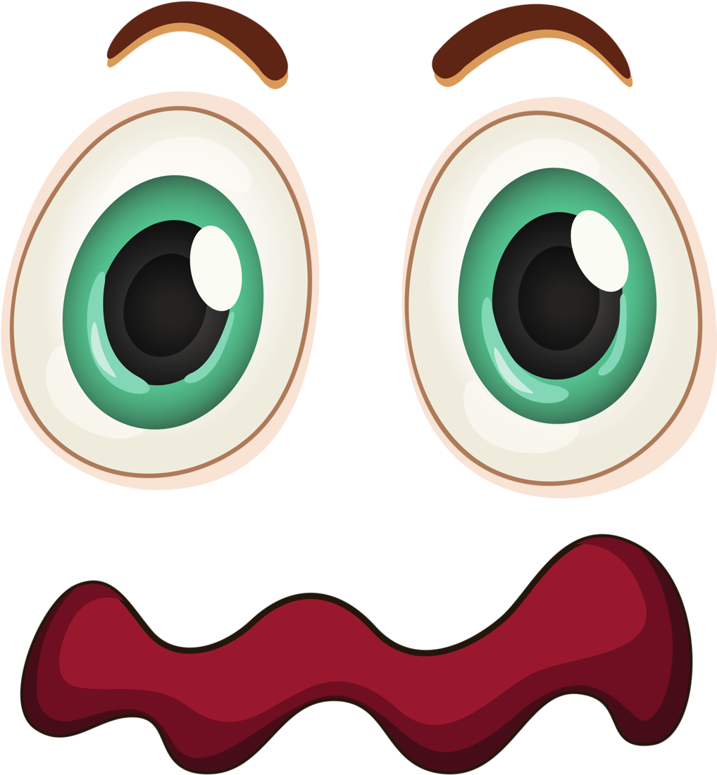 Cards - Ojos Animados Grandes (1095x1280)