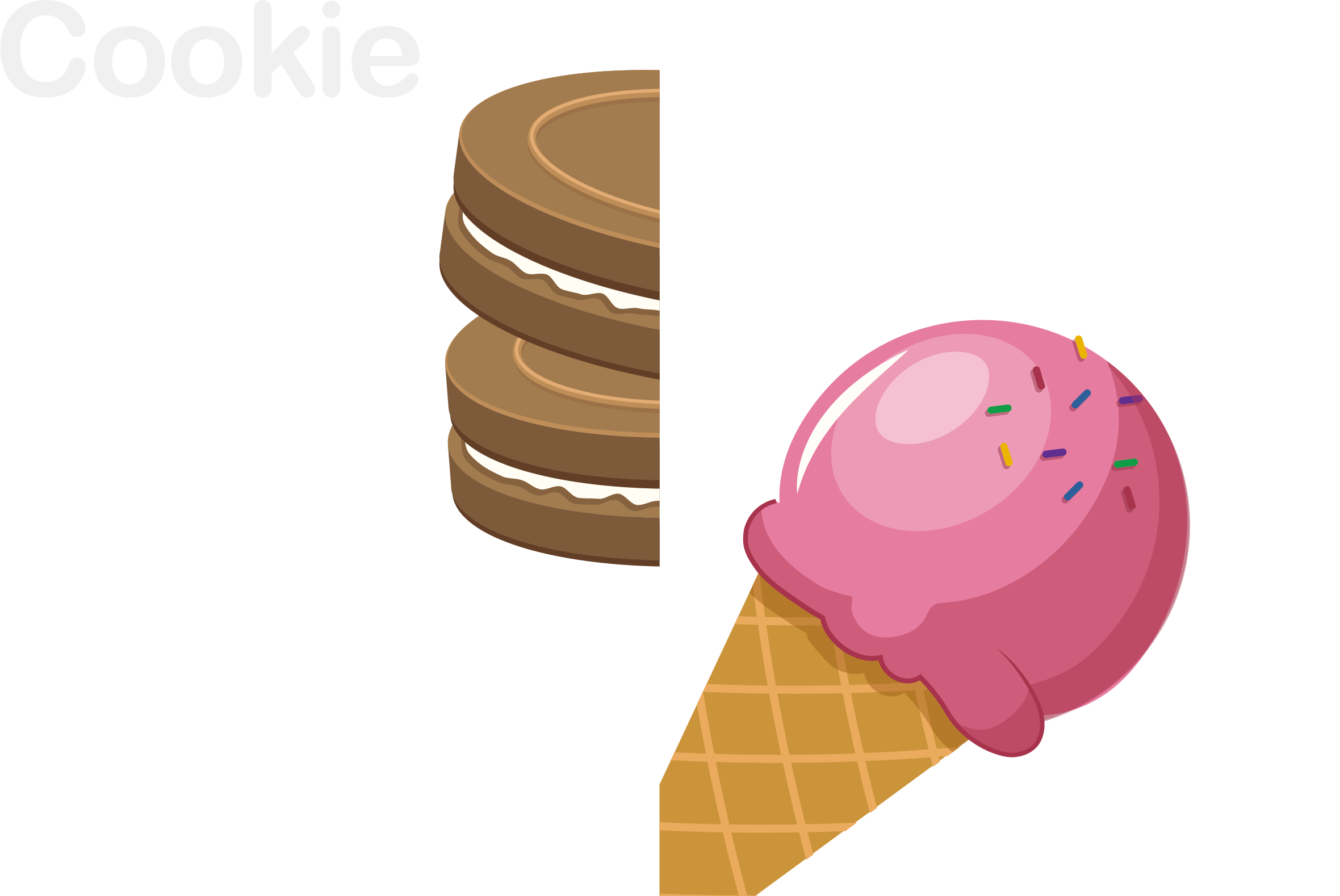 Ice Cream Cone Chocolate Sandwich Chocolate Chip Cookie - Ice Cream Cone Chocolate Sandwich Chocolate Chip Cookie (2360x1578)