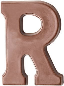 Choc Affair Milk Chocolate Letter R - Chocolate Letter (600x600)