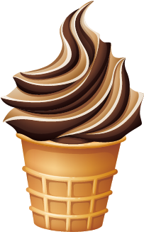 Ice Cream Cone Chocolate Ice Cream Soft Serve - Cartoon Chocolate Ice Cream (512x512)