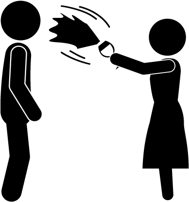 A Woman Drinking A Man With A Drink - Pictogram (640x480)