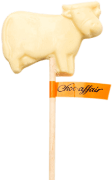 White Chocolate Cow Lolly - Animal (600x600)