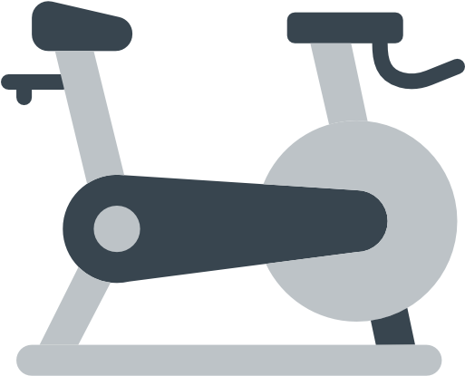 Stationary Bicycle Free Icon - Exercise Machine Clipart (512x512)