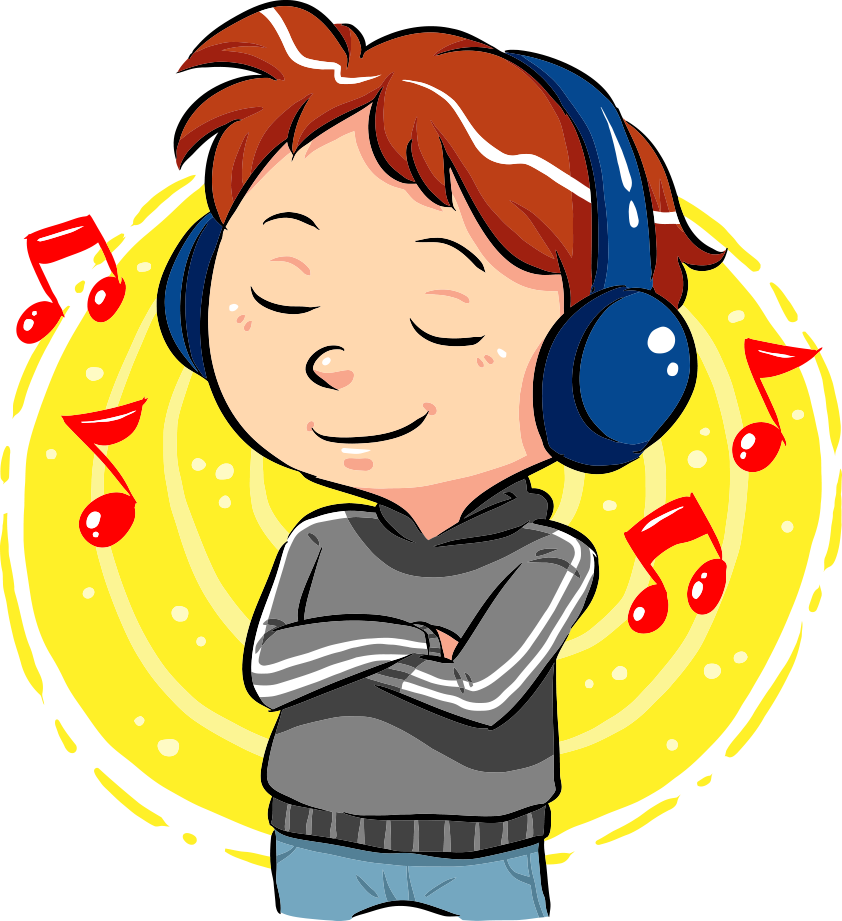 Music Listening Clip Art - Listen To Music Clipart (842x921)