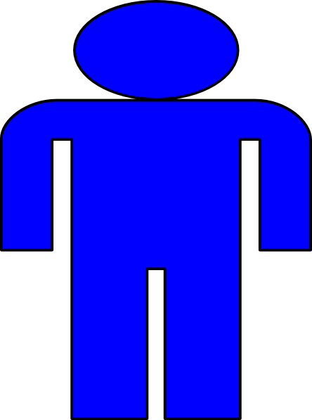 Men Clip Art - Man Bathroom Clipart (444x597)