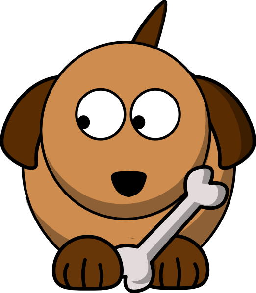 Cartoon Dog Looking To The Left (522x598)