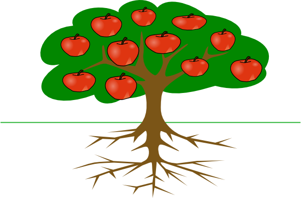 Tree With Fruits Clip Art (600x394)