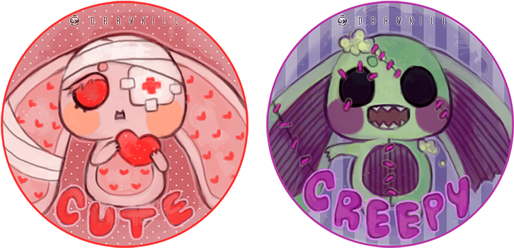 Creepy Cute Pins By Drawkill On Deviantart - Creepy Cute Pins By Drawkill On Deviantart (768x384)