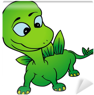 Colored Cartoon Illustration Wall Mural • Pixers® • - Dinó Rajz (400x400)