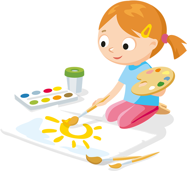 Educational Games Messages Sticker-10 - Kids Painting Clipart (618x618)