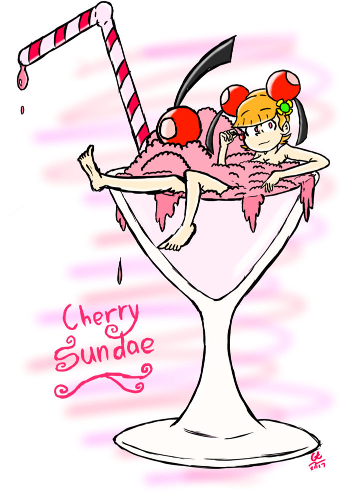 Want A Cherry Sundae - Cartoon (765x1044)