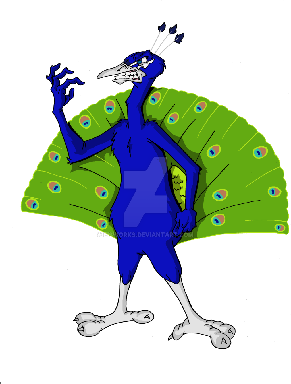 Peacock Clipart Cartoon - Angry Peacock Clipart (1024x1350)