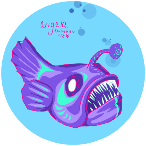 Angela The Angler Fish - Bet Centric (600x851)