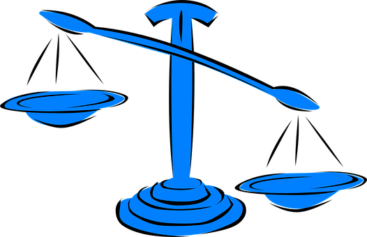 Scale, Weight, Pounds, Balance, Blue - Balance Clipart (526x340)