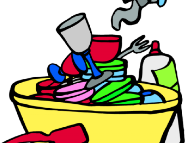 Dirty Dishes Clipart - Dirty Dishes In Sink (640x480)
