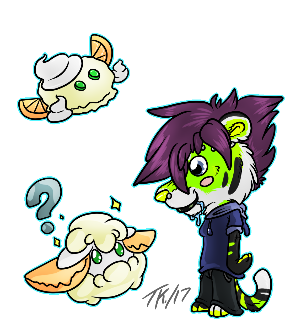 Shiny Orange Sundae Cottonee - Cartoon (1280x1280)