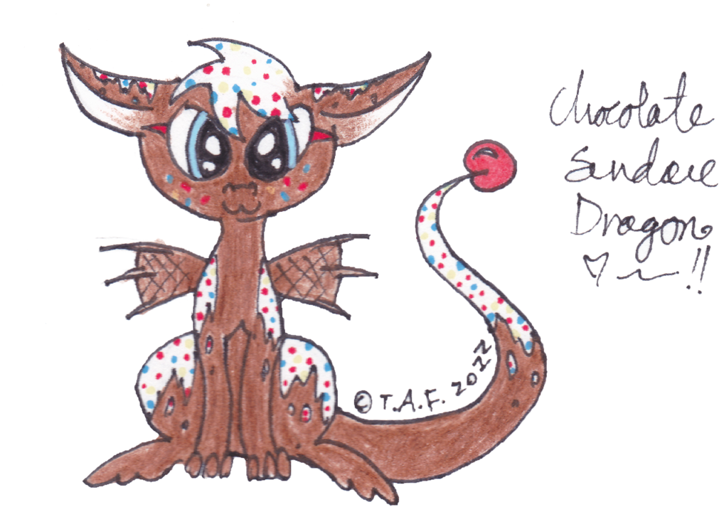 Chocolate Sundae Dragon By Crystal-sushi - Cartoon (1086x736)