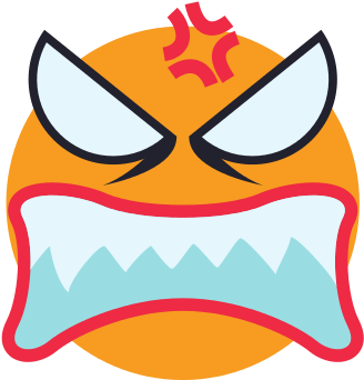 Angry Cartoon Face - Vector Graphics (550x550)
