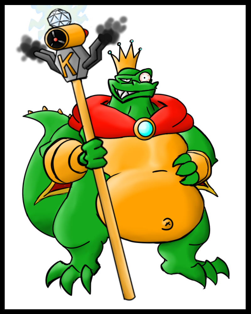 The Final Boss Of Dkc1, The King Of The Kremlings, - Cartoon (800x1000)