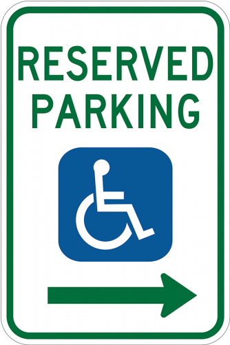 Reserved Parking For Handicapped - Handicap Parking Sign (500x500)