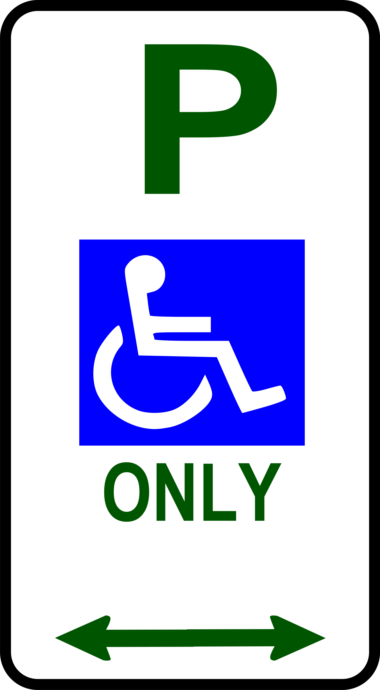 Sign-disabled Parking - Disabled No Parking Signs (1323x2400)