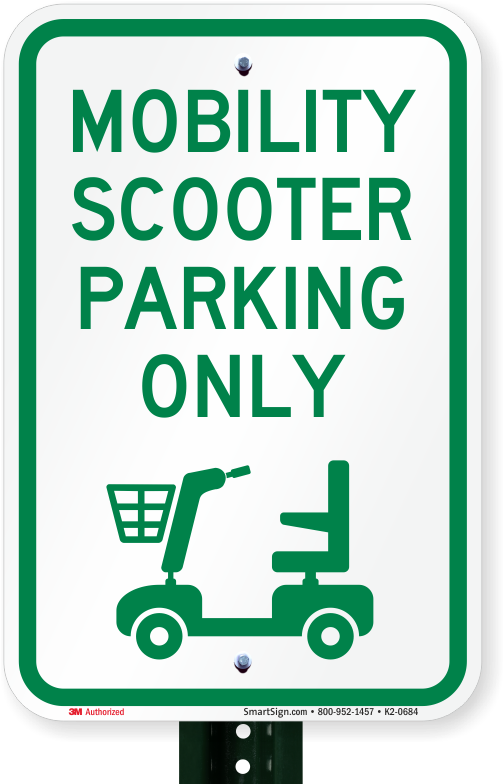 Mobility Scooter Parking Only, Reserved Parking Sign - Employee Of The Month Parking Spot (800x800)