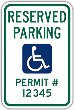 Hr7 8 Alt Reserved Parking For Persons With Disabilities - Handicap Sign (400x400)