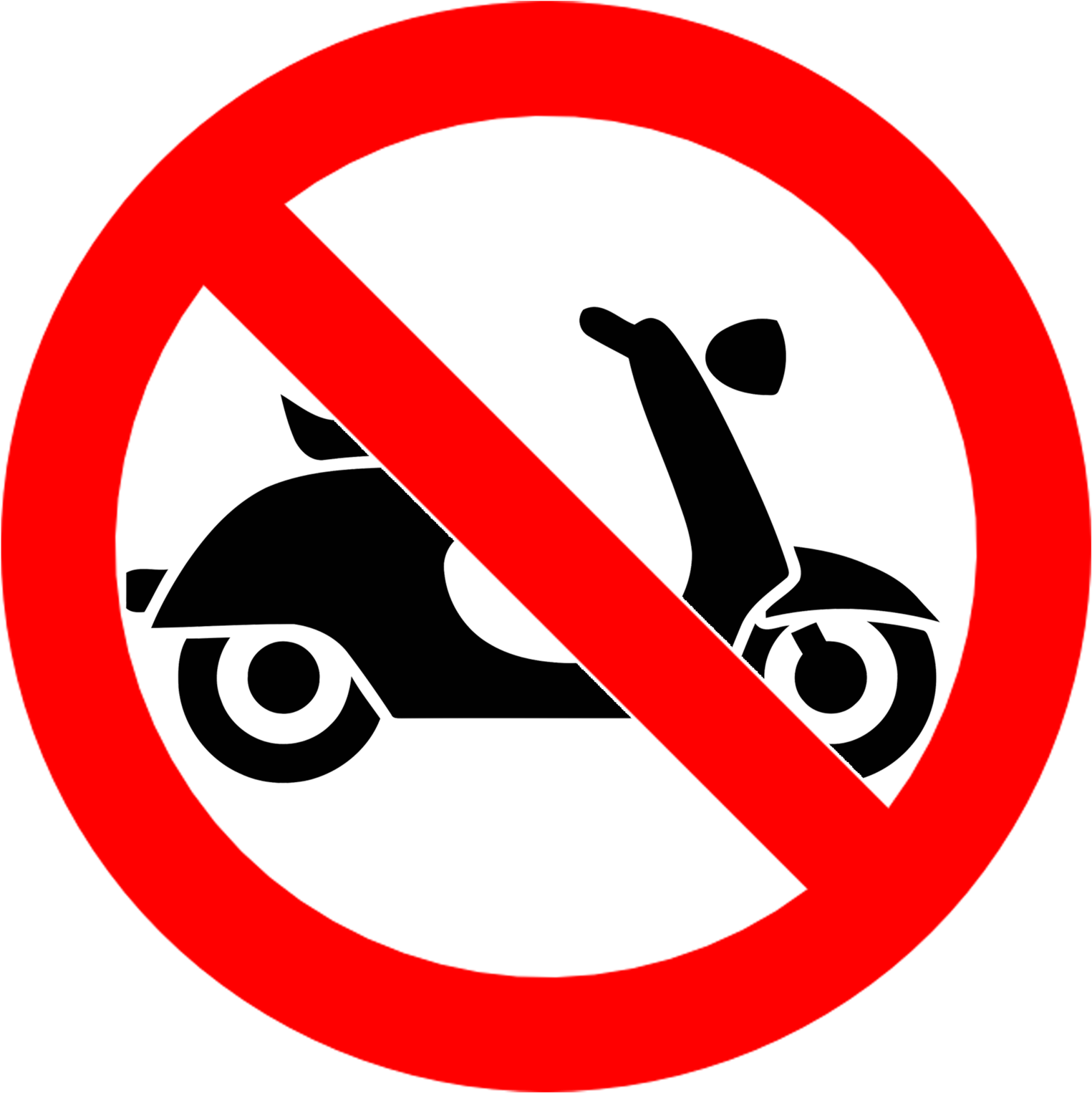 No Scooter Sign By Topher147 - No Swimming Sign (1600x1600)