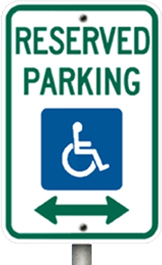 Golf Course Custom Metal Signs Picture - Handicap Parking Sign (350x541)