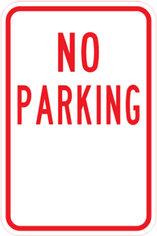 No Parking Blank - Parking Sign (500x500)