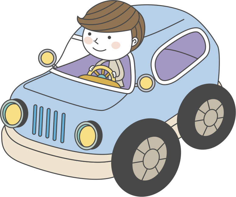 Cartoon Illustration - Boy Driving - Cartoon Illustration - Boy Driving (776x647)