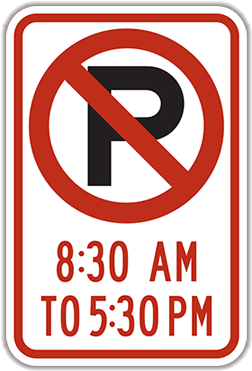 R7-2 No Parking X - 2 Hour Parking Sign (400x400)