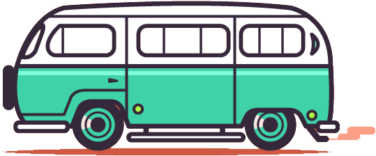 Volkswagen Type 2 Bus Cartoon Automotive Design - Cartoon (800x600)