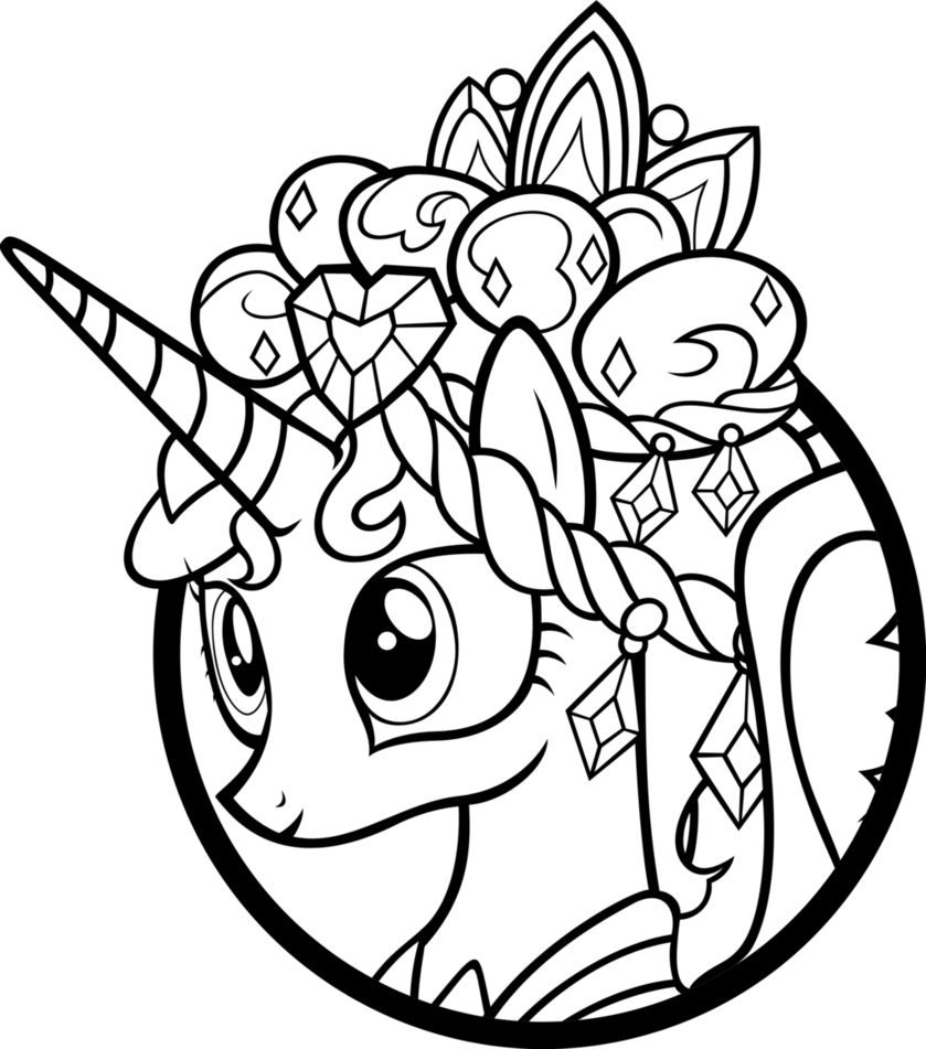 Princess Cadence Printable My Little Pony Coloring - My Little Pony Friendship Is Magic Princess Cadence (839x951)