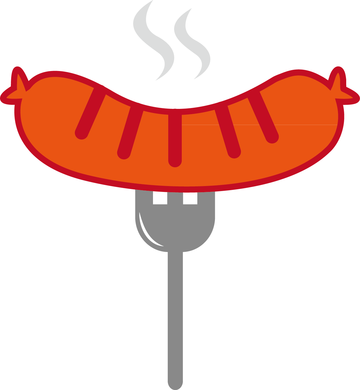 Hot Dog Sausage Bun Barbecue Cartoon - Sausage Cartoon (1226x1329)