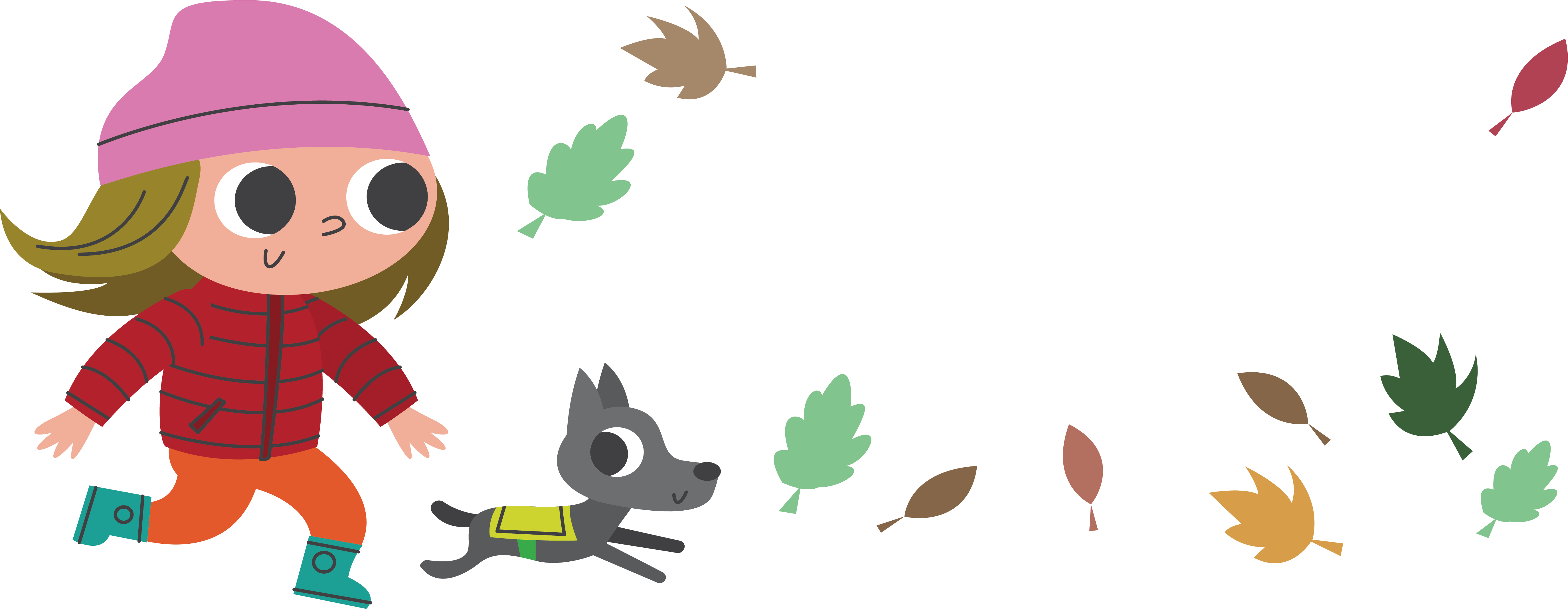 Dog Child Clip Art - Dog Child Clip Art (5497x2136)