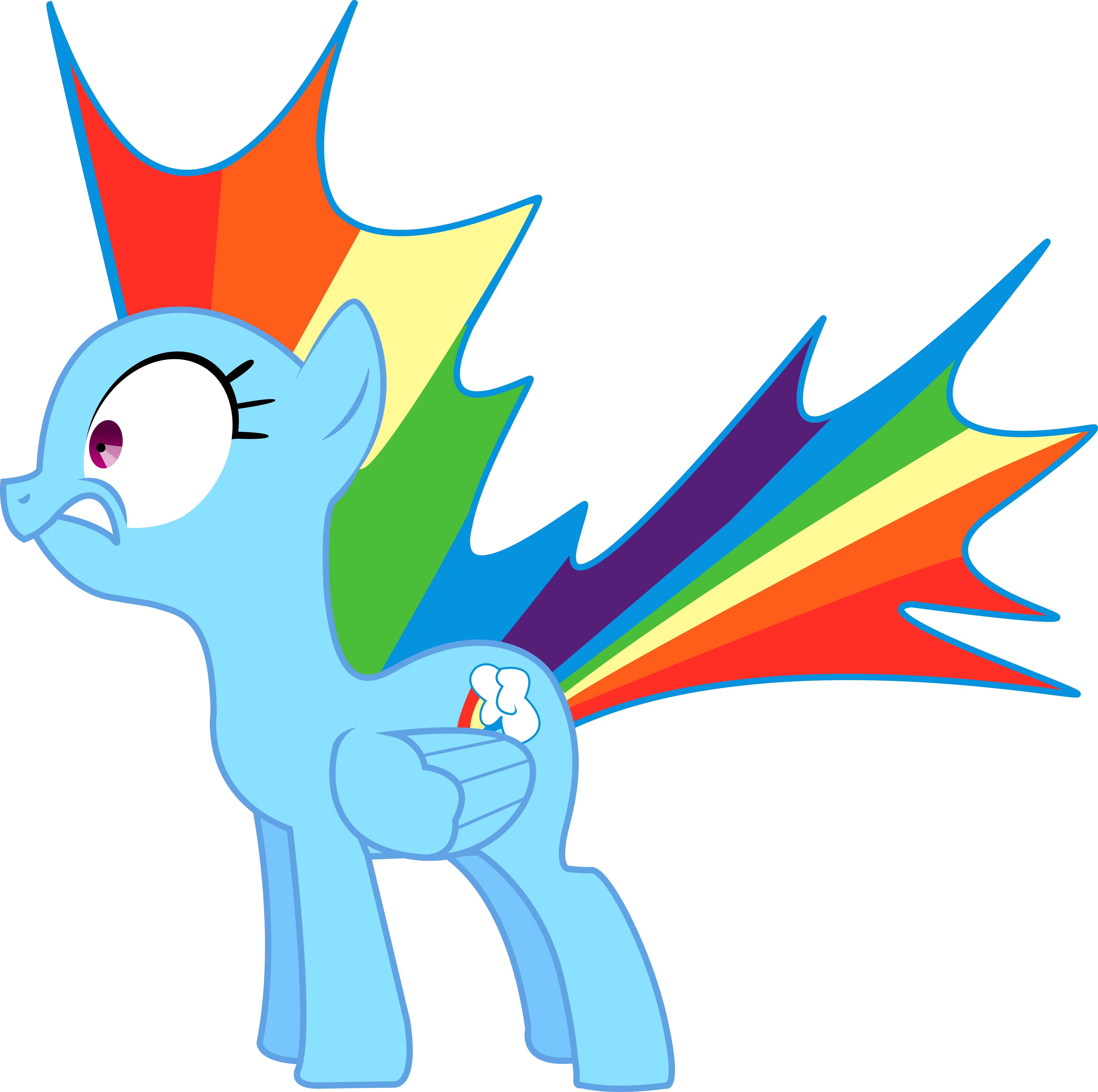 Iiiiiiiiiiiiin, And Ooooooooouuuuuuttttt - My Little Pony Rainbow Dash Scared (4332x4311)