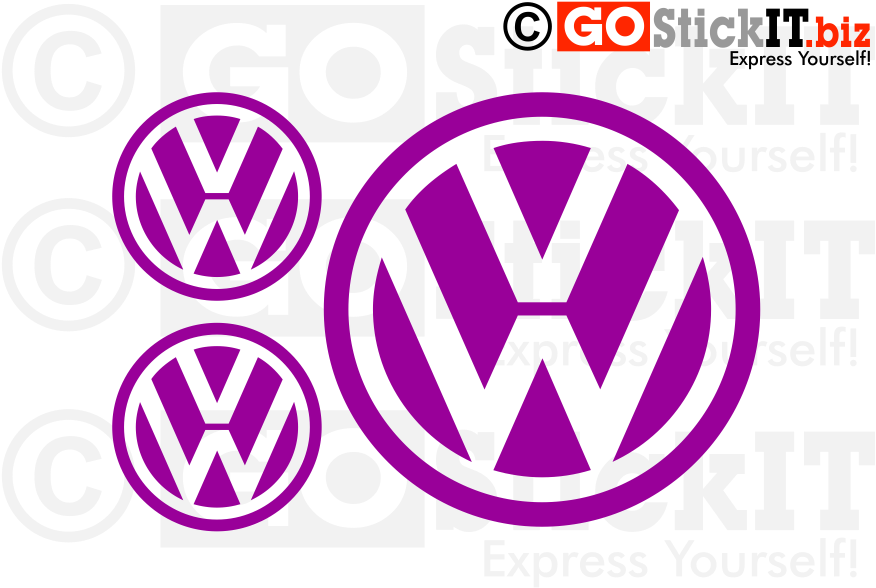 Vw Volkswagen Logo Set Vinyl Decal Sticker - Volkswagen (900x613)