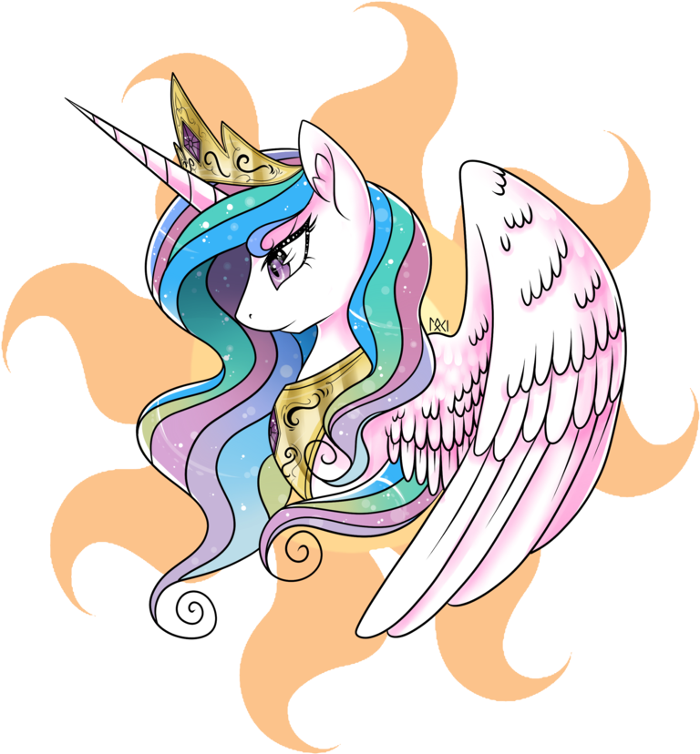 Princess Celestia By Toxicunicorns - Princess Celestia Fanart (774x1032)